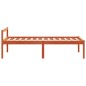 vidaXL Cama para mayores madera maciza de pino marrón cera 90x190 cm vidaXL Cama para mayores madera maciza de pino marrón cera 90x190 cm