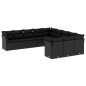 vidaXL Set de sofás de jardín 11 pzas y cojines ratán sintético negro vidaXL Set de sofás de jardín 11 pzas y cojines ratán sintético negro
