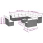 vidaXL Set sofás de jardín 14 pzas con cojines ratán sintético negro vidaXL Set sofás de jardín 14 pzas con cojines ratán sintético negro
