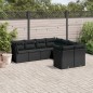 vidaXL Set de sofás de jardín 8 piezas y cojines ratán sintético negro vidaXL Set de sofás de jardín 8 piezas y cojines ratán sintético negro
