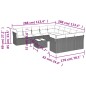 vidaXL Set de sofás de jardín 12 piezas cojines ratán sintético negro vidaXL Set de sofás de jardín 12 piezas cojines ratán sintético negro