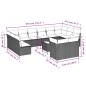 vidaXL Set sofás de jardín con cojines 13 piezas ratán sintético gris vidaXL Set sofás de jardín con cojines 13 piezas ratán sintético gris
