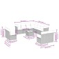 vidaXL Set de sofás de jardín 12 piezas cojines ratán sintético negro vidaXL Set de sofás de jardín 12 piezas cojines ratán sintético negro
