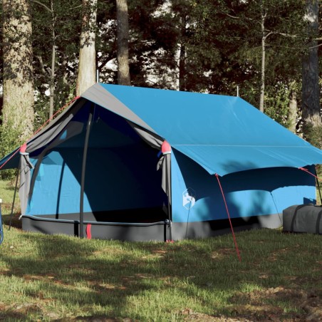 vidaXL Tienda de campaña 2 personas tafetán 185T azul 193x122x96 cm
