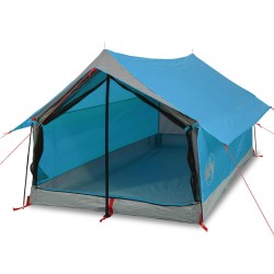 vidaXL Tienda de campaña 2 personas tafetán 185T azul 193x122x96 cm