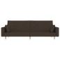 vidaXL Sofá cama de 2 plazas con dos almohadas tela marrón oscuro vidaXL Sofá cama de 2 plazas con dos almohadas tela marrón oscuro