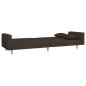 vidaXL Sofá cama de 2 plazas con dos almohadas tela marrón oscuro vidaXL Sofá cama de 2 plazas con dos almohadas tela marrón oscuro