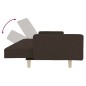 vidaXL Sofá cama de 2 plazas con dos almohadas tela marrón oscuro vidaXL Sofá cama de 2 plazas con dos almohadas tela marrón oscuro