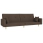 vidaXL Sofá cama de 2 plazas con dos almohadas tela gris taupe vidaXL Sofá cama de 2 plazas con dos almohadas tela gris taupe