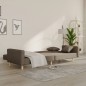 vidaXL Sofá cama de 2 plazas con dos almohadas tela gris taupe vidaXL Sofá cama de 2 plazas con dos almohadas tela gris taupe