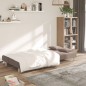 vidaXL Sofá cama de 2 plazas con dos almohadas tela gris taupe