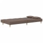 vidaXL Sofá cama de 2 plazas con dos almohadas tela gris taupe
