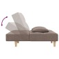 vidaXL Sofá cama de 2 plazas con dos almohadas tela gris taupe