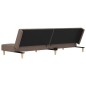 vidaXL Sofá cama de 2 plazas con dos almohadas tela gris taupe