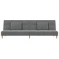 vidaXL Sofá cama de 2 plazas con dos almohadas tela gris oscuro vidaXL Sofá cama de 2 plazas con dos almohadas tela gris oscuro