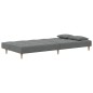 vidaXL Sofá cama de 2 plazas con dos almohadas tela gris oscuro vidaXL Sofá cama de 2 plazas con dos almohadas tela gris oscuro
