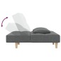 vidaXL Sofá cama de 2 plazas con dos almohadas tela gris oscuro vidaXL Sofá cama de 2 plazas con dos almohadas tela gris oscuro