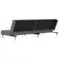 vidaXL Sofá cama de 2 plazas con dos almohadas tela gris oscuro vidaXL Sofá cama de 2 plazas con dos almohadas tela gris oscuro