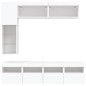 vidaXL Mueble de pared de TV con luces LED 7 piezas blanco vidaXL Mueble de pared de TV con luces LED 7 piezas blanco