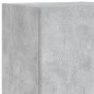 vidaXL Muebles de TV de pared con luces LED 7 piezas gris hormigón