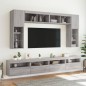 vidaXL Muebles de TV de pared con luces LED 8 piezas gris sonoma vidaXL Muebles de TV de pared con luces LED 8 piezas gris sonoma