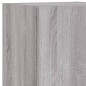vidaXL Muebles de TV de pared con luces LED 7 piezas gris sonoma