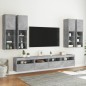 vidaXL Muebles de TV de pared con luces LED 7 piezas gris hormigón vidaXL Muebles de TV de pared con luces LED 7 piezas gris hormigón