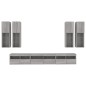 vidaXL Muebles de TV de pared con luces LED 7 piezas gris sonoma vidaXL Muebles de TV de pared con luces LED 7 piezas gris sonoma