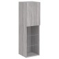 vidaXL Muebles de TV de pared con luces LED 7 piezas gris sonoma vidaXL Muebles de TV de pared con luces LED 7 piezas gris sonoma