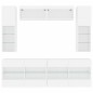 vidaXL Muebles de pared de TV con luces LED 6 piezas blanco