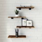 vidaXL Estantes pared 4 uds madera ingeniería roble humo 40x20x1,5 cm vidaXL Estantes pared 4 uds madera ingeniería roble humo 40x20x1,5 cm