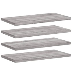 vidaXL Estantes pared 4 uds madera ingeniería gris Sonoma 40x20x1,5 cm