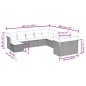 vidaXL Set de sofás de jardín 11pzas con cojines ratán sintético beige vidaXL Set de sofás de jardín 11pzas con cojines ratán sintético beige