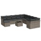 vidaXL Set de sofás de jardín 12 pzas con cojines ratán sintético gris vidaXL Set de sofás de jardín 12 pzas con cojines ratán sintético gris