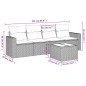 vidaXL Set de muebles de jardín 5 pzas y cojines ratán sintético negro vidaXL Set de muebles de jardín 5 pzas y cojines ratán sintético negro