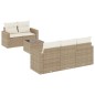 vidaXL Juego de sofás jardín con cojines 6 pzas ratán sintético beige vidaXL Juego de sofás jardín con cojines 6 pzas ratán sintético beige