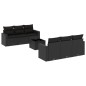vidaXL Set de comedor de jardín 7 pzas y cojines ratán sintético negro vidaXL Set de comedor de jardín 7 pzas y cojines ratán sintético negro