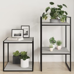 vidaXL Estantes pared 4 uds madera ingeniería gris Sonoma 40x40x1,5 cm