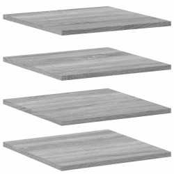 vidaXL Estantes pared 4 uds madera ingeniería gris Sonoma 40x40x1,5 cm