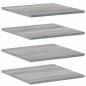 vidaXL Estantes pared 4 uds madera ingeniería gris Sonoma 40x40x1,5 cm