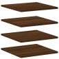 vidaXL Estantes pared 4 uds madera ingeniería marrón roble 40x40x1,5cm