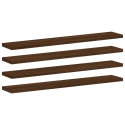 vidaXL Estantes pared 4 uds madera ingeniería marrón roble 60x10x1,5cm