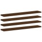 vidaXL Estantes pared 4 uds madera ingeniería marrón roble 60x10x1,5cm