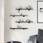 vidaXL Estantes pared 4 uds madera ingeniería marrón roble 60x10x1,5cm