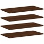 vidaXL Estantes pared 4 uds madera ingeniería marrón roble 60x30x1,5cm vidaXL Estantes pared 4 uds madera ingeniería marrón roble 60x30x1,5cm