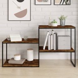 vidaXL Estantes pared 4 uds madera ingeniería roble humo 60x40x1,5 cm