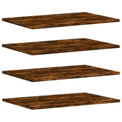 vidaXL Estantes pared 4 uds madera ingeniería roble humo 60x40x1,5 cm