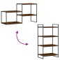 vidaXL Estantes pared 4 uds madera ingeniería roble humo 60x40x1,5 cm vidaXL Estantes pared 4 uds madera ingeniería roble humo 60x40x1,5 cm