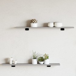 vidaXL Estantes pared 4 uds madera ingeniería gris Sonoma 80x10x1,5 cm