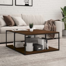 vidaXL Estantes pared 4 uds madera ingeniería marrón roble 80x50x1,5cm